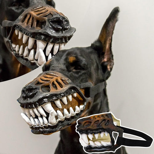 Scary Werewolf Dog Muzzle with LargeTeeth,Hilarious Costume for Halloween