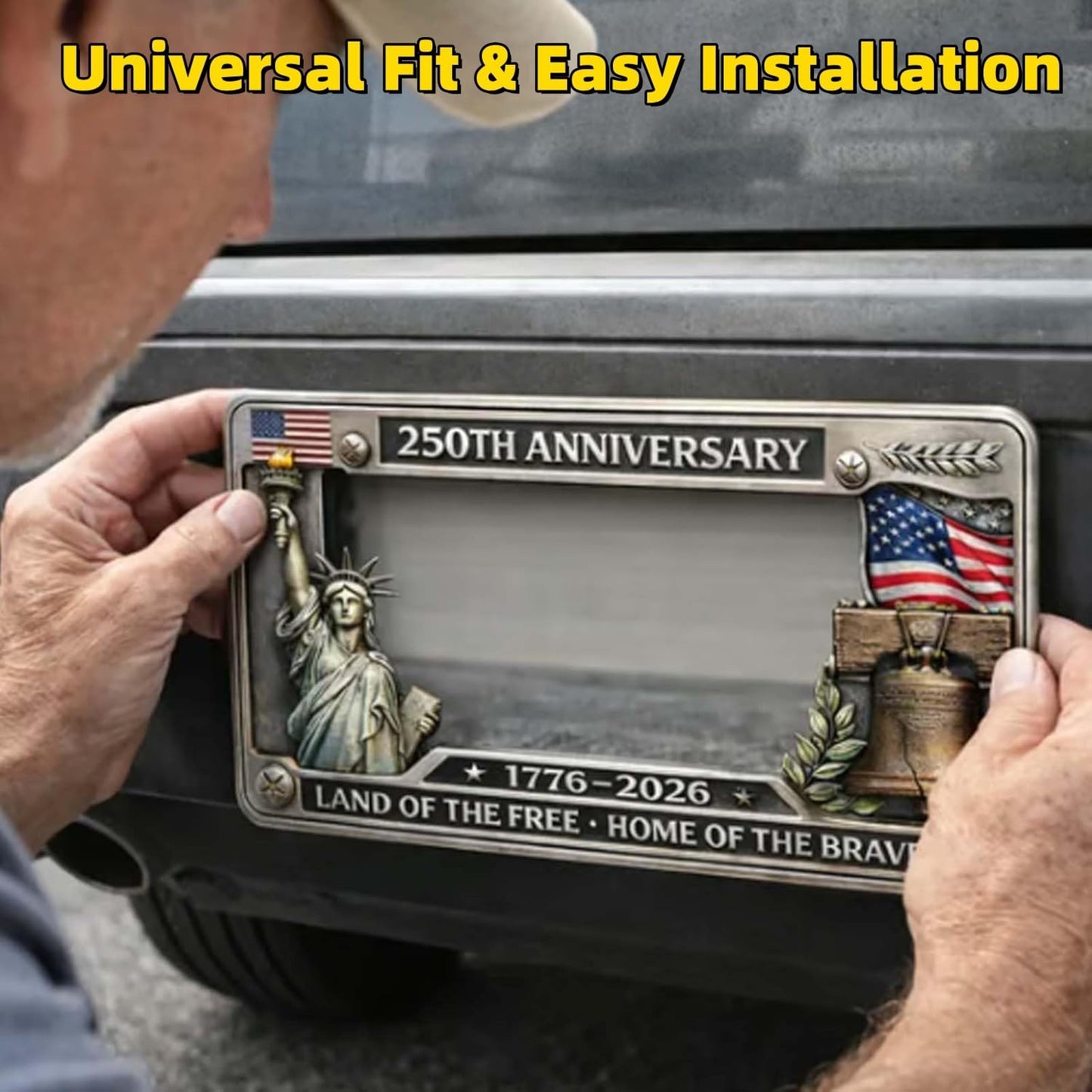 250th Anniversary Commemorative License Plate Frame, Fits Standard (1pc)