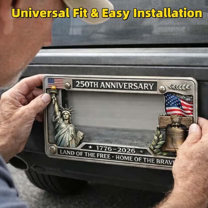 250th Anniversary Commemorative License Plate Frame, Fits Standard (1pc)