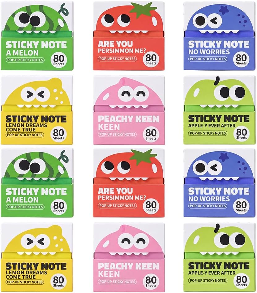 Glitter Sticky Notes, 3x3 Inch Transparent Pull Out Sticky Notes| Clear Translucent Self-Adhesive Sticky Notes for Back to School & Office Supplies