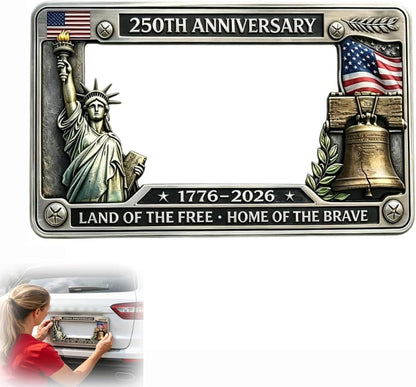 250th Anniversary Commemorative License Plate Frame, Fits Standard (1pc)
