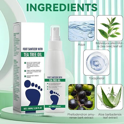 Foot Sanitizer Spray with Tea Tree Oil, Tea Tree Oil Spray for Foot and Nail Sanitizer(BUY MORE SAVE MORE)
