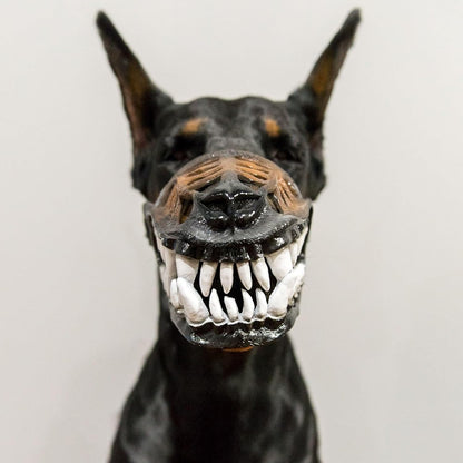 Scary Werewolf Dog Muzzle with LargeTeeth,Hilarious Costume for Halloween