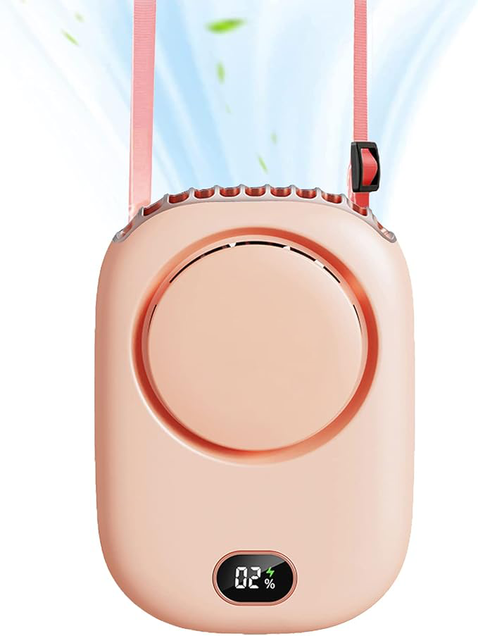 Portable Neck Fan, Mini SmallPersonal Handheld Fan USB Rechargeable 3Speed
