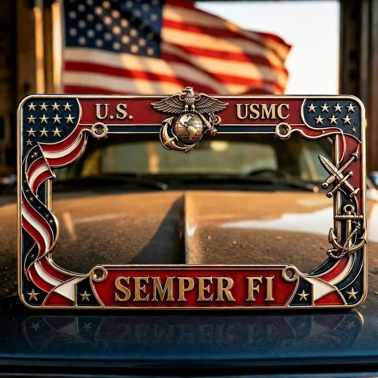 250th Anniversary Commemorative License Plate Frame, Fits Standard (1pc)