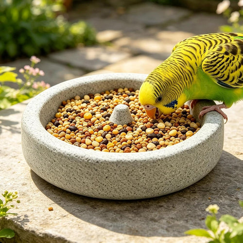 Bird Cage Feeder, Pumice Stone Dish, Wear-Resistant Watering Station | Pumice Design