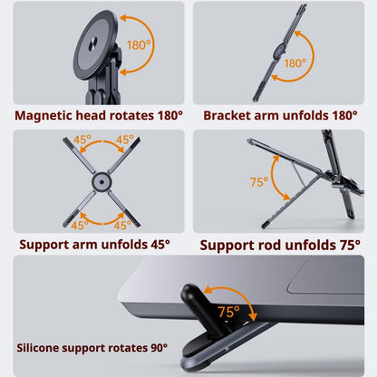 Foldable Laptop Stand for Desk, 3 in 1 Portable Holder forLaptop