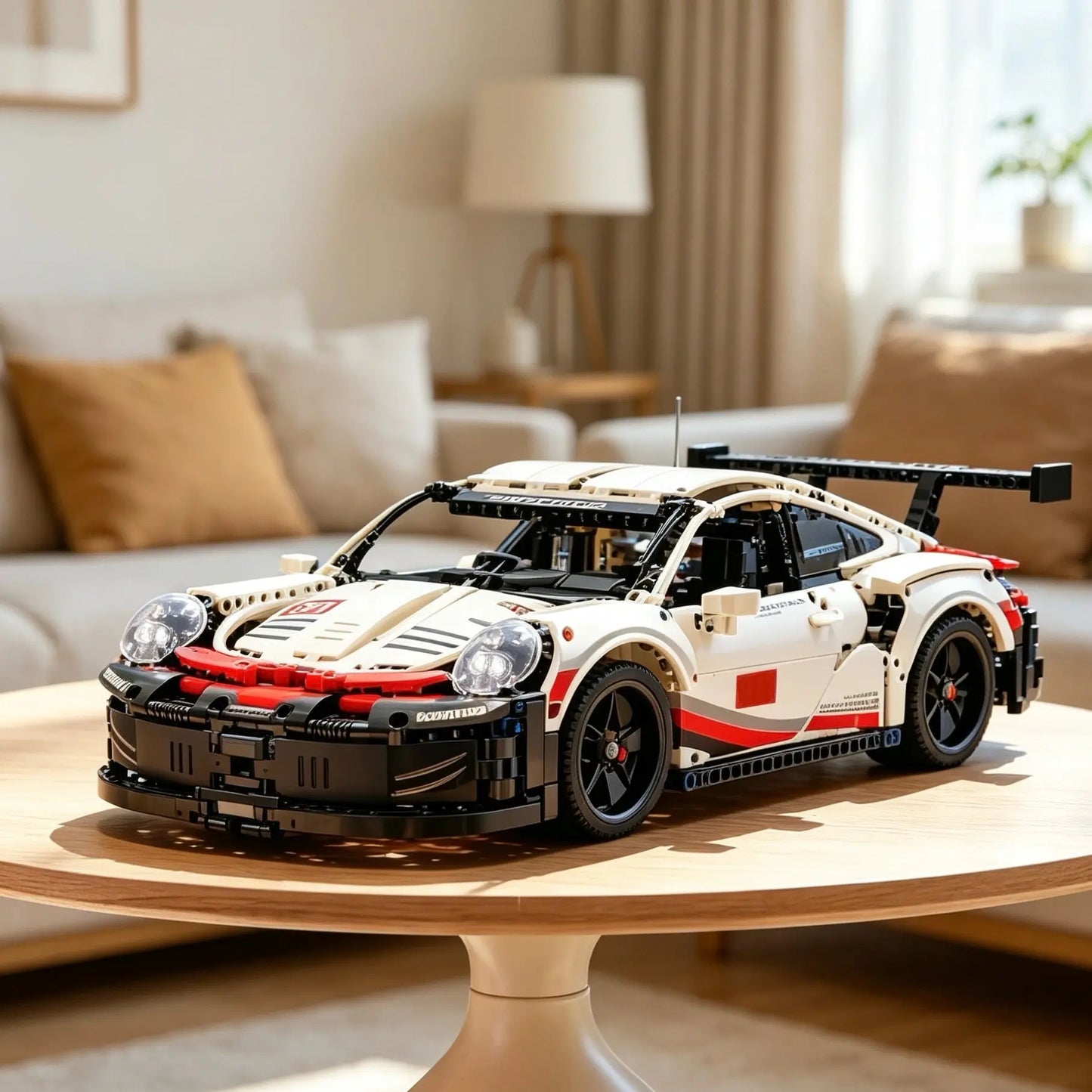 20 inches car building set, 1580 pieces, Race Car Model Kit - Building Set for Adults, Ages 18+ with Realistic Features - Gift for Birthdays #Summervibes
