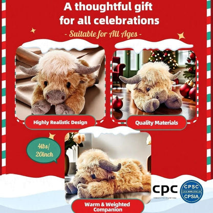 🎉New Year Sale:30% OFF🥳90K+ SOLD! 🎁✨Cute Cartoon Highland Cow Stuffed Toy
