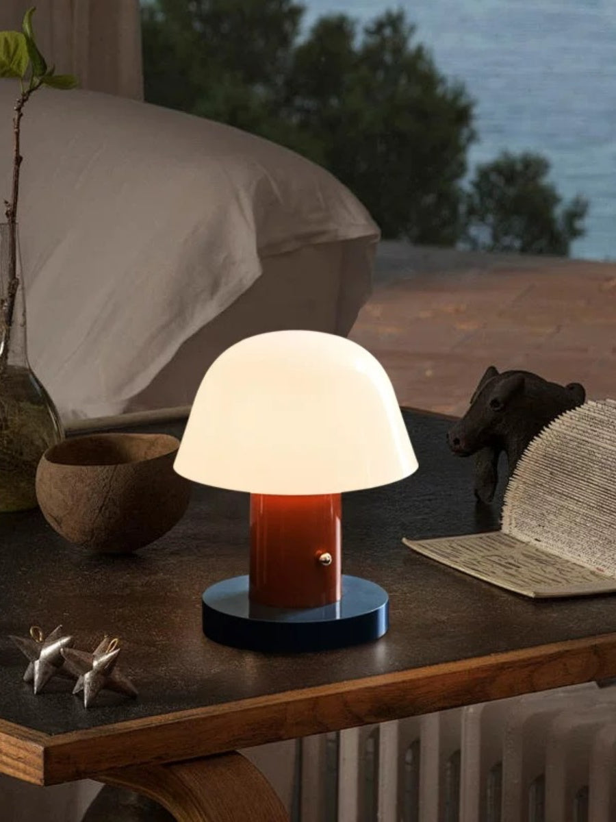 Portable Cordless Mushroom Table Lamp 