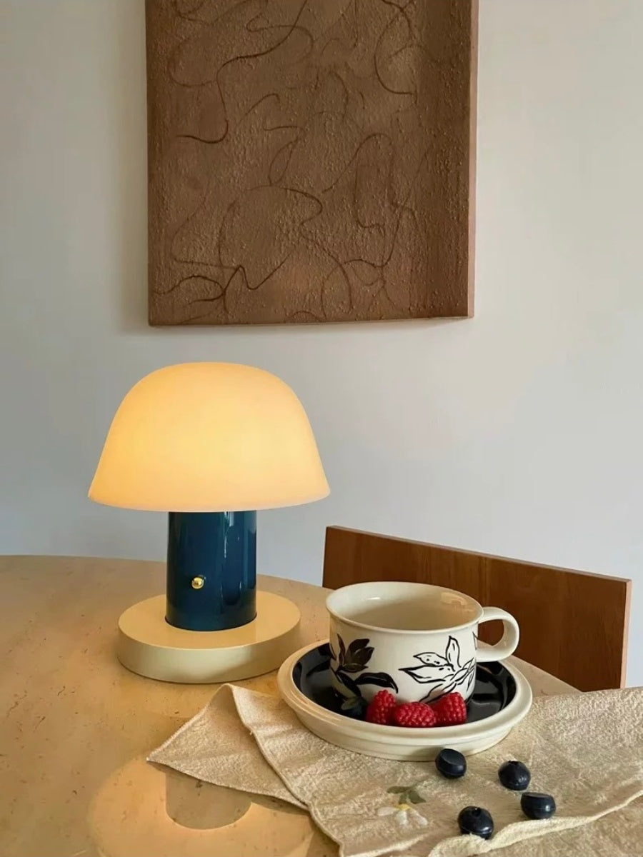 Portable Cordless Mushroom Table Lamp 