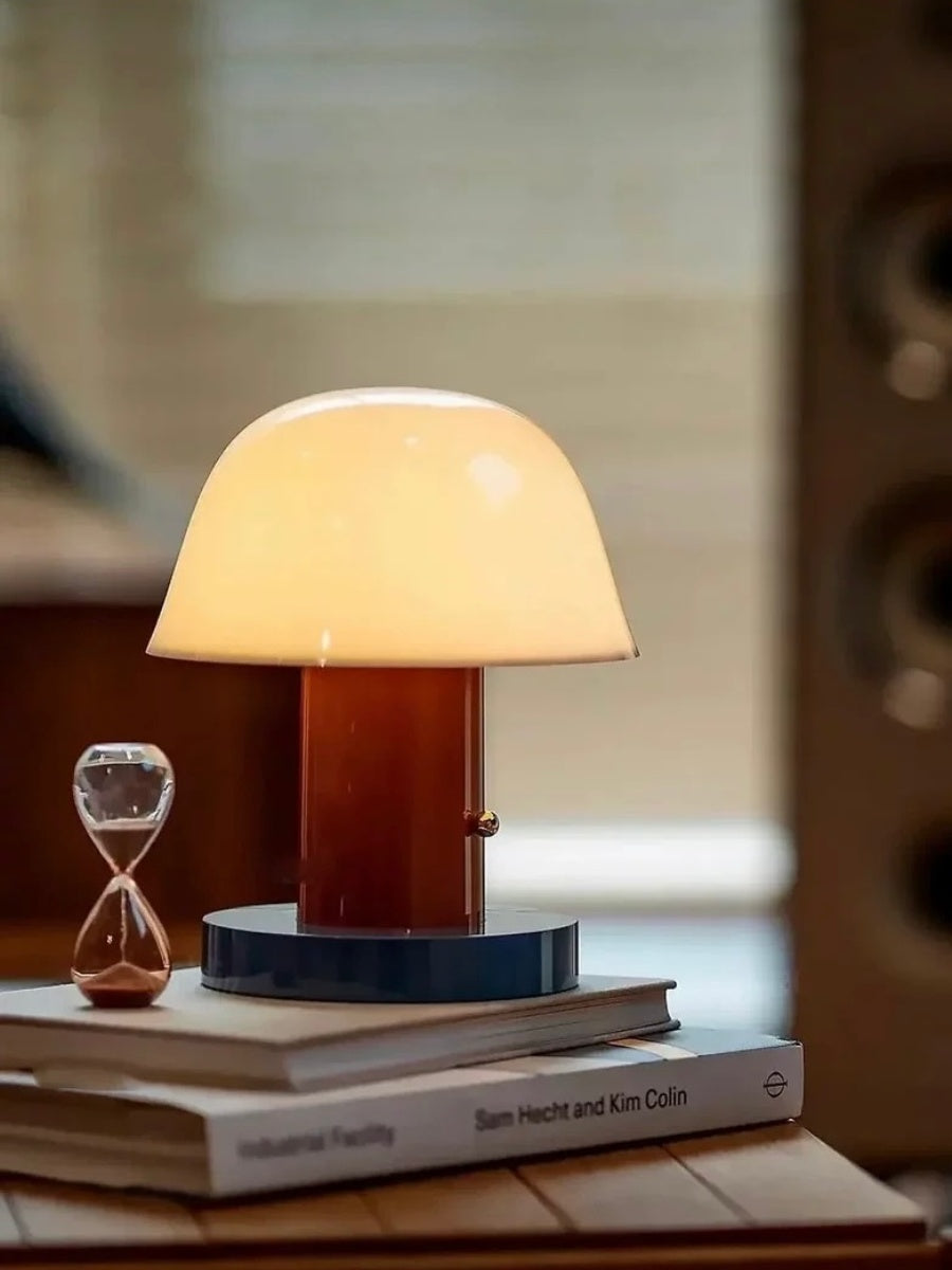 Portable Cordless Mushroom Table Lamp 