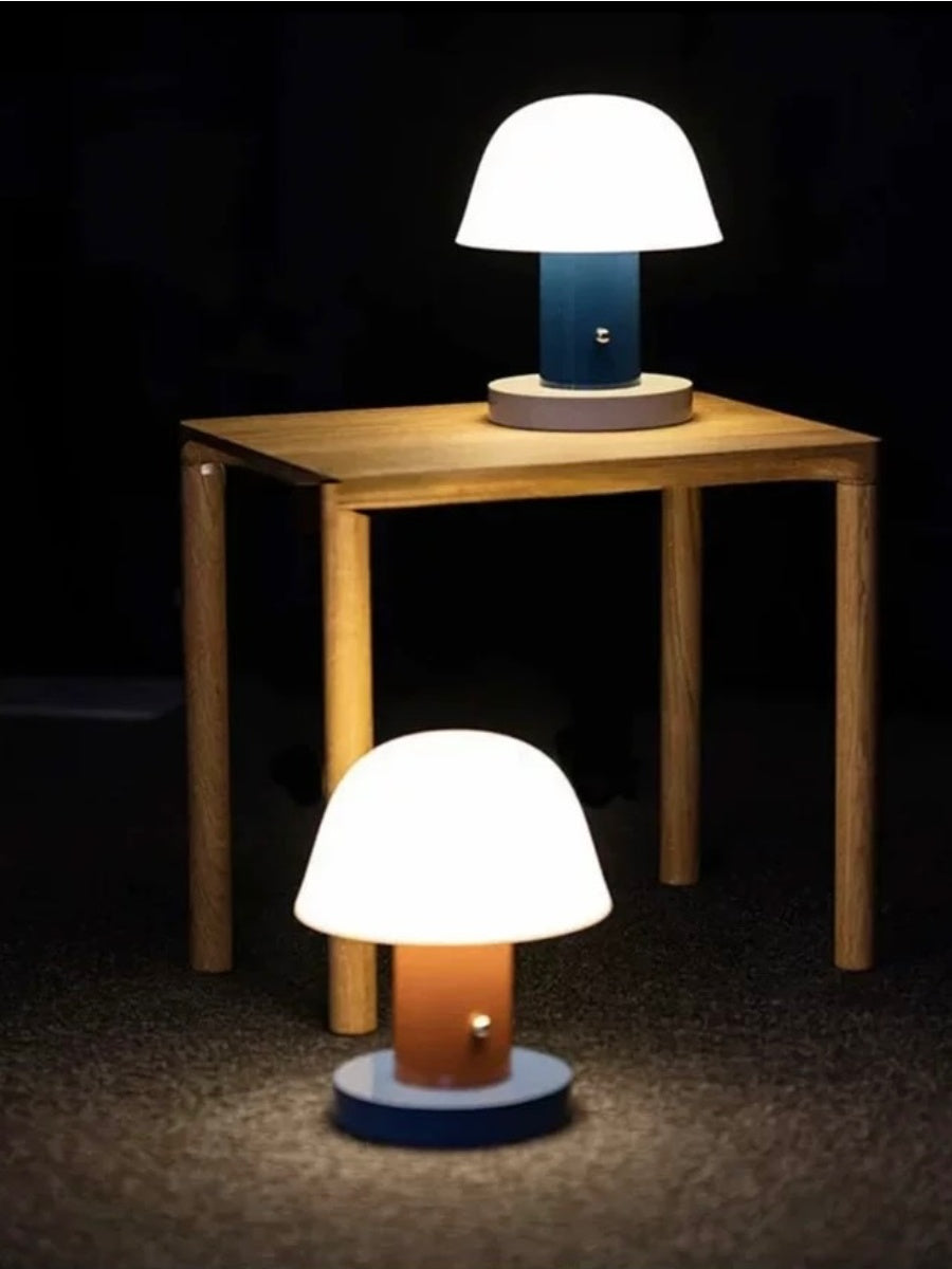 Portable Cordless Mushroom Table Lamp 