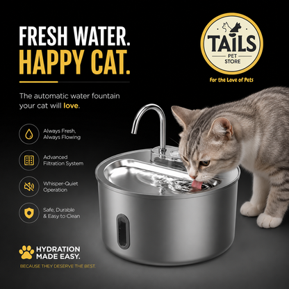Smart Stainless Steel Pet Water Dispenser - Healthy Hydration Made Easy