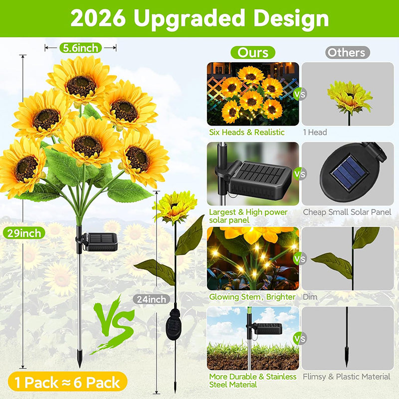 The Charming Sunflower Solar Lights