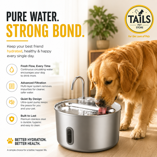 Smart Stainless Steel Pet Water Dispenser - Healthy Hydration Made Easy