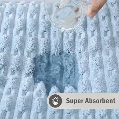 Pack of 4 Super Soft Woven Bath Towels - Quick-Drying Microfiber