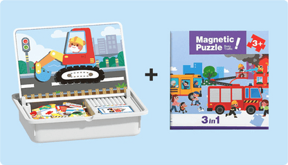 Magnetic Puzzles Face Dress Up Travel Game Double Side Preschool Educational Learning Toy for Kids