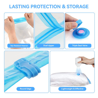 20 Pack Vacuum StorageBags,Space SavingStorage Bags(6 S, 5 M, 5 L, 2 XL，and2 XXL)