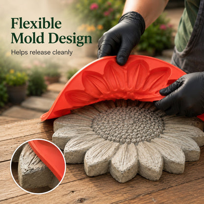 🌻 Reusable Sunflower Stepping Stone Mold