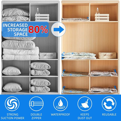 20 Pack Vacuum Storage Bags(2oversized,2out size, 4 big, 4 IN THE, 8 Small)