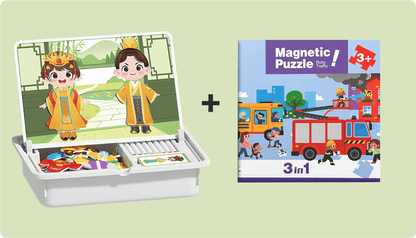 Magnetic Puzzles Face Dress Up Travel Game Double Side Preschool Educational Learning Toy for Kids