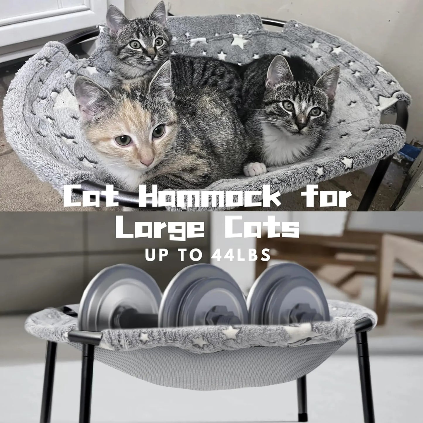 Glow in the Dark Cat Hammock - Elevated Pet Bed