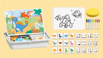 Magnetic Puzzles Face Dress Up Travel Game Double Side Preschool Educational Learning Toy for Kids