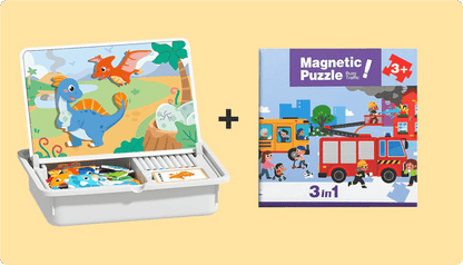 Magnetic Puzzles Face Dress Up Travel Game Double Side Preschool Educational Learning Toy for Kids