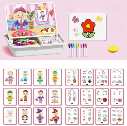 Magnetic Puzzles Face Dress Up Travel Game Double Side Preschool Educational Learning Toy for Kids