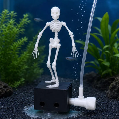 Funny Skeleton Water Wheel Aquarium Ornament