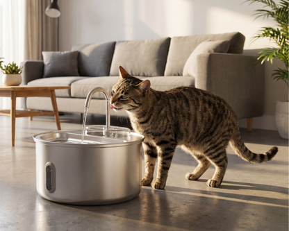 Smart Stainless Steel Pet Water Dispenser - Healthy Hydration Made Easy