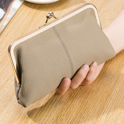 💥Premium Genuine Leather Long Wallet – ✨Timeless Elegance, Unbeatable Price💕
