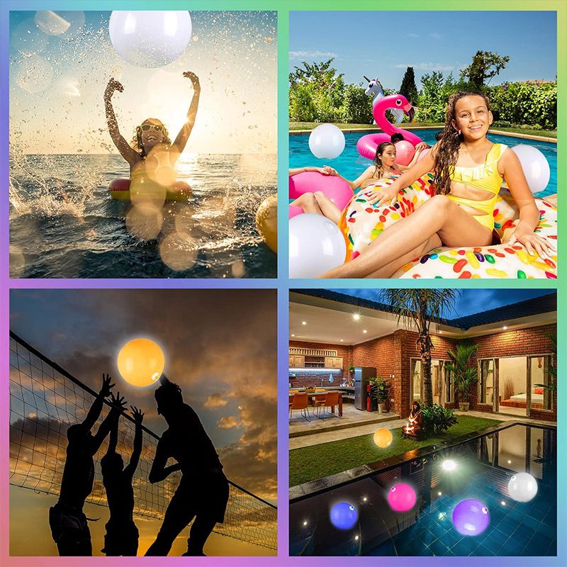 Pool Decoration - LED Light 16 Colors Luminous Beach Ball