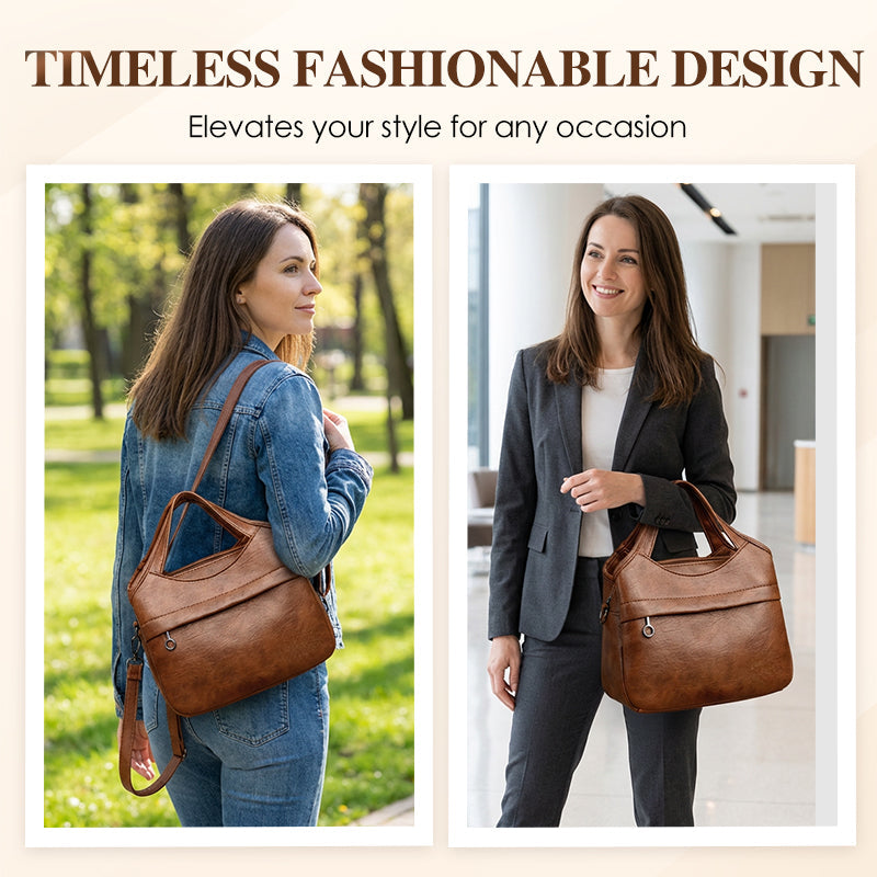 🎀 Effortless Everyday Chic | Soft Faux Leather Crossbody Bag | Lightweight & Hands-Free 🛍️【50% OFF】