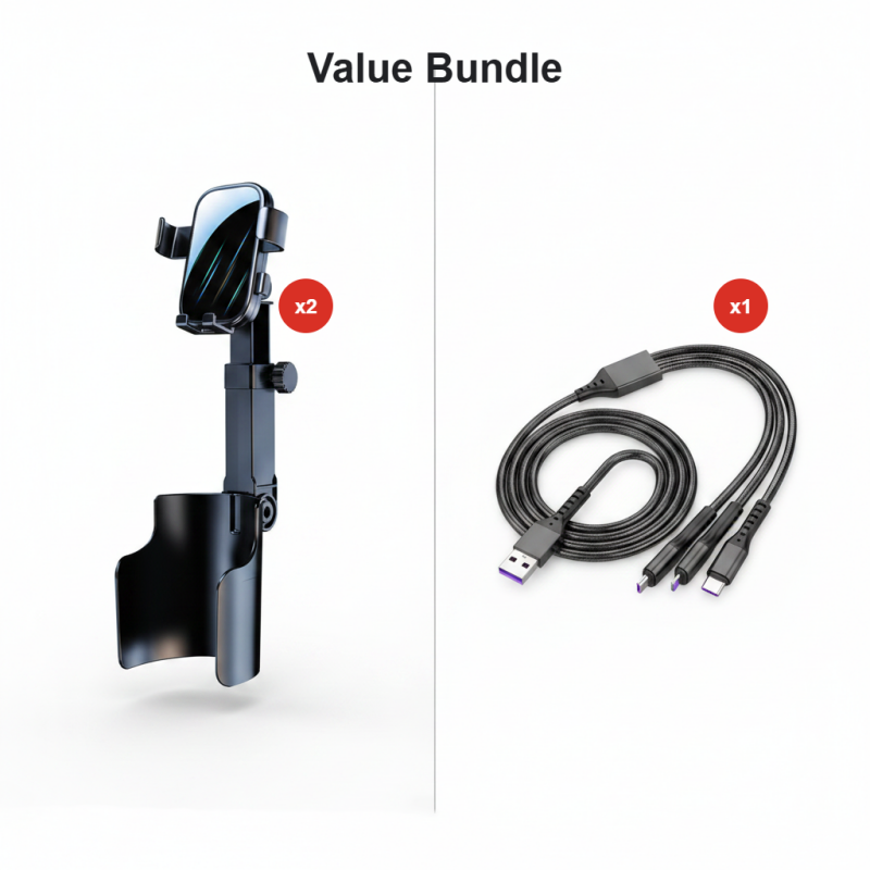 Justerbar Mobilholder for Bilens Koppholder