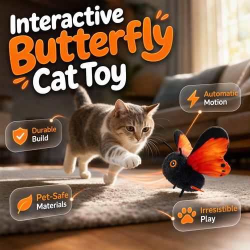 Smart Sensing Flapping Butterfly Toy Interactive Cat🐾