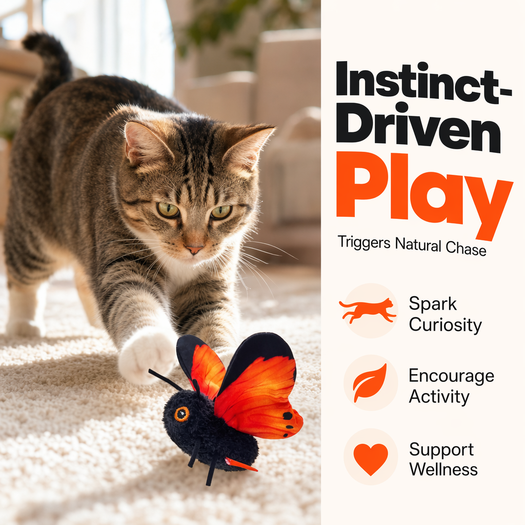 Smart Sensing Flapping Butterfly Toy Interactive Cat🐾