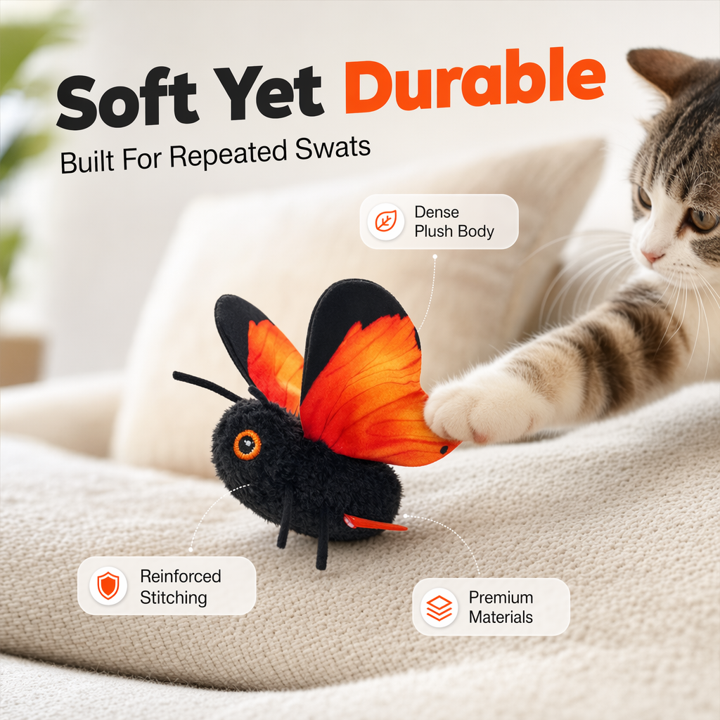 Smart Sensing Flapping Butterfly Toy Interactive Cat🐾