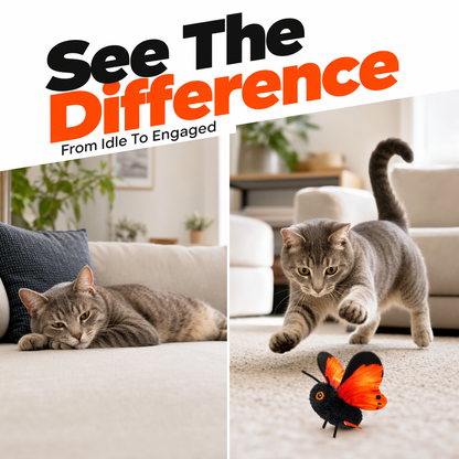 Smart Sensing Flapping Butterfly Toy Interactive Cat🐾