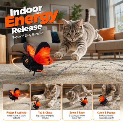 Smart Sensing Flapping Butterfly Toy Interactive Cat🐾