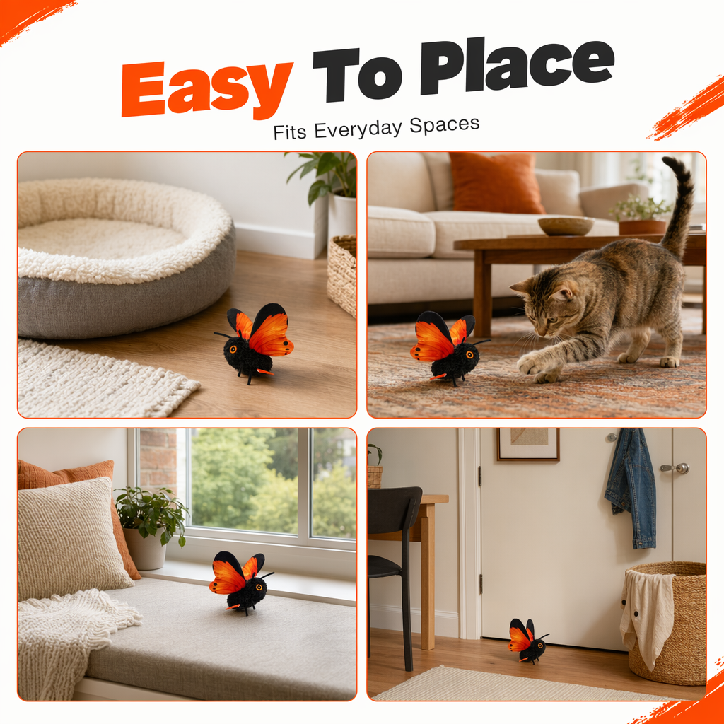 Smart Sensing Flapping Butterfly Toy Interactive Cat🐾