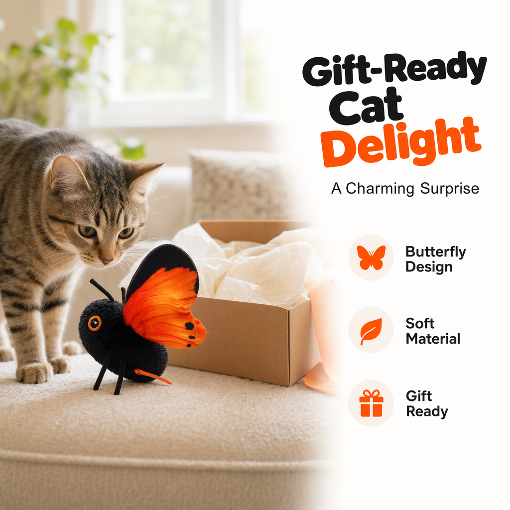 Smart Sensing Flapping Butterfly Toy Interactive Cat🐾