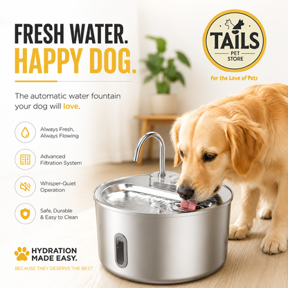 Smart Stainless Steel Pet Water Dispenser - Healthy Hydration Made Easy